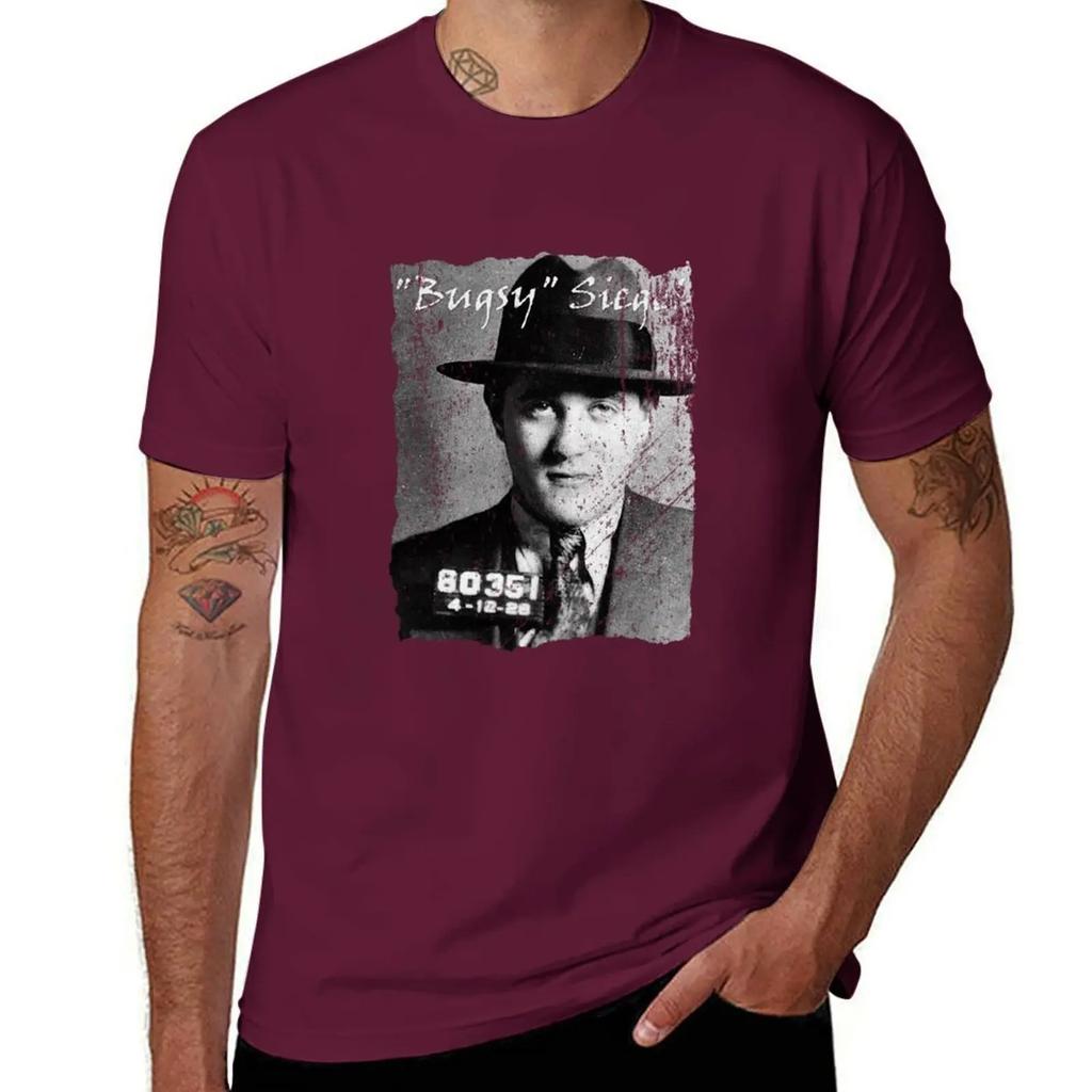 Gangsters, Bugsy Siegel T-Shirt street wear shirts graphic anime tshirt plus size tops men clothes
