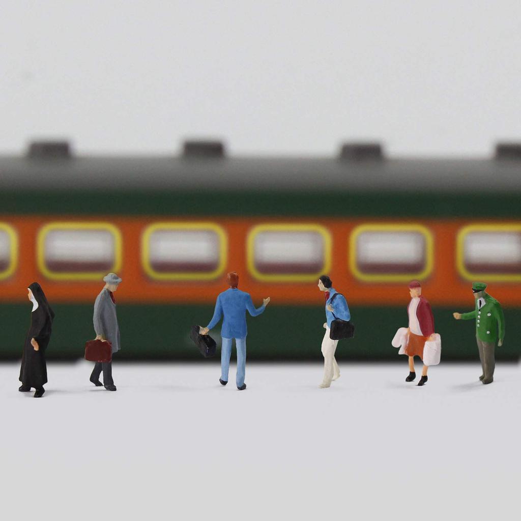 Scenery Collection Figure Painted People 30 Pieces Miniature Garden Decoration Railway Model Building Model Diorama P8721 187