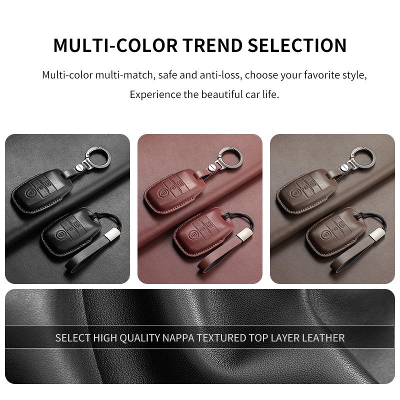 Premium Leather Key Case for Kia K3 K4 K5 KX3 KX5 Sportage Sorento