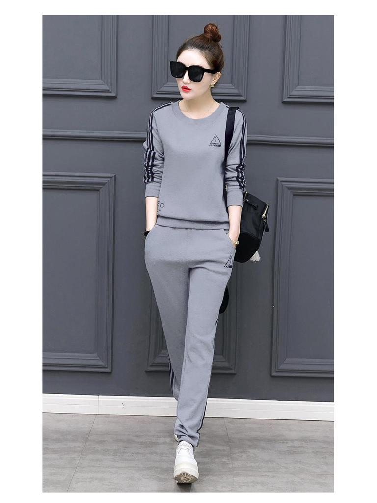 2023 Herbst Koreanischer Damen Langarm Hose & Sweatshirt Lässiges Sportbekleidungsset