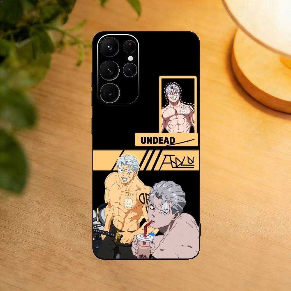 Anime Undead Unluck Andy Phone Case For Samsung S25,24,23,22,30,21,10,9,Ultra,Plus,Lite Soft Black Case