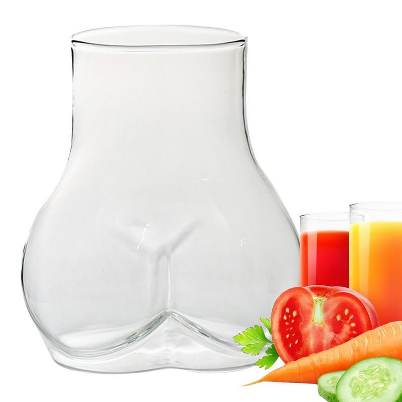 450ml Funny Butt Drinking Cups Transparent Borosilicate Glass Coffee Mug Glass Women Body Ass Cup Milk Water Mugs