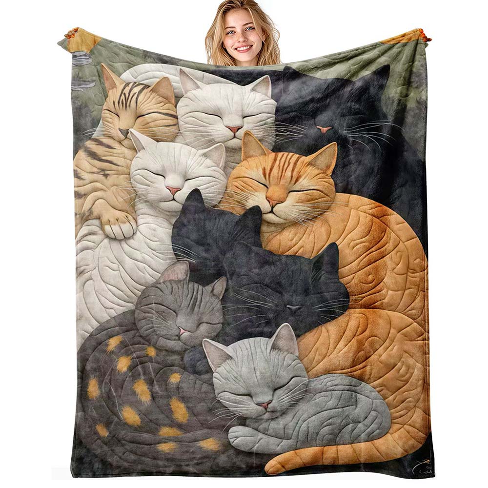 1pc Winter Forest Gray Wolf Print Flannel Blanket Warm Cozy Soft Throw Blanket for Home Couch Bed