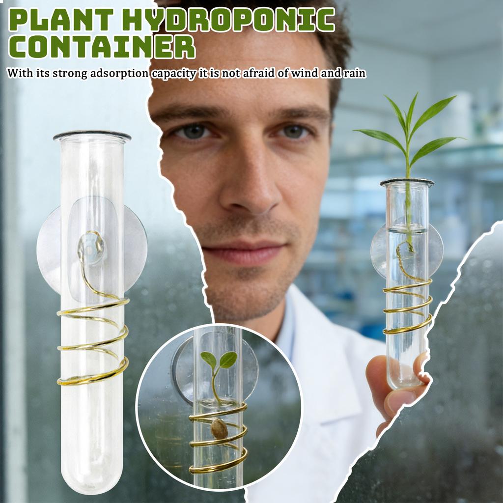 Outdoor Garden Creative Suction Cup Rain Gauge, Wall-mounted Personalized Flower-watering Plastic Container