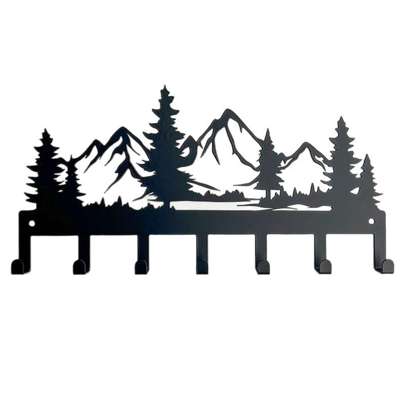 Wrought Iron Wall Hook Rack for Keys and Home Decor