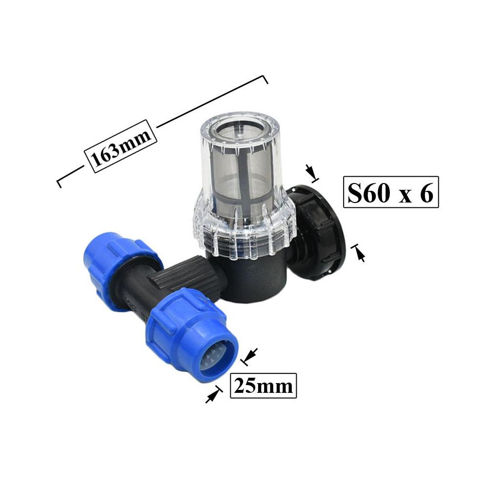 Złączka do rur z tworzywa PE 20/25/32mm Filtr S60 Adapter IBC Trójnik Kolanko Rozdzielacz Wody na 2 drogi Złącze Rury Do Nawadniania Farmy