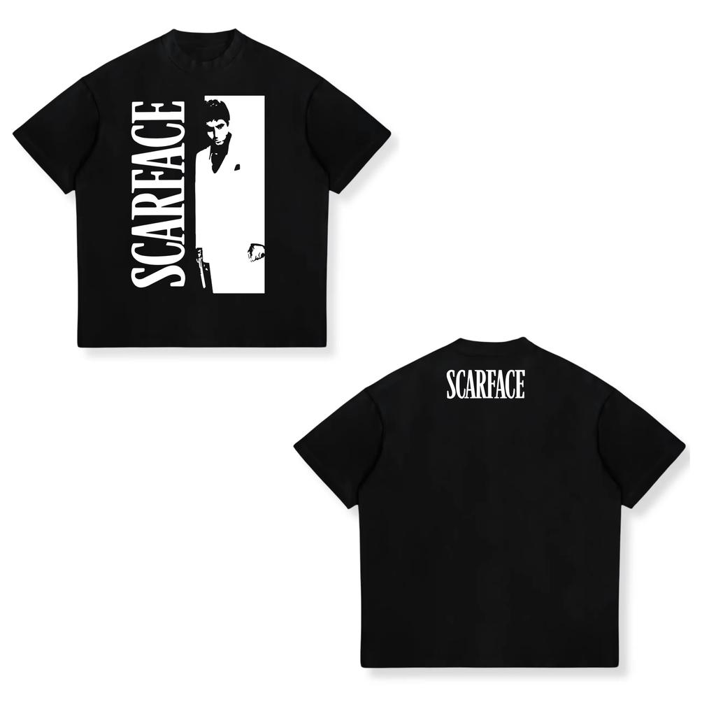 2026 Scarface Al Pacino Classic Movie Short Sleeve Gangster Movie T-shirt Tony Unisex Hip Hop Streetwear Oversized Tshirt Short Sleeve Casual Clothing