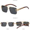 New Leopard-head Sunglasses Grain Sunglasses  for Women Sunglasses  Men, Double-beam Trimming Sunglasses for Sun Protection Women's Sunglasses