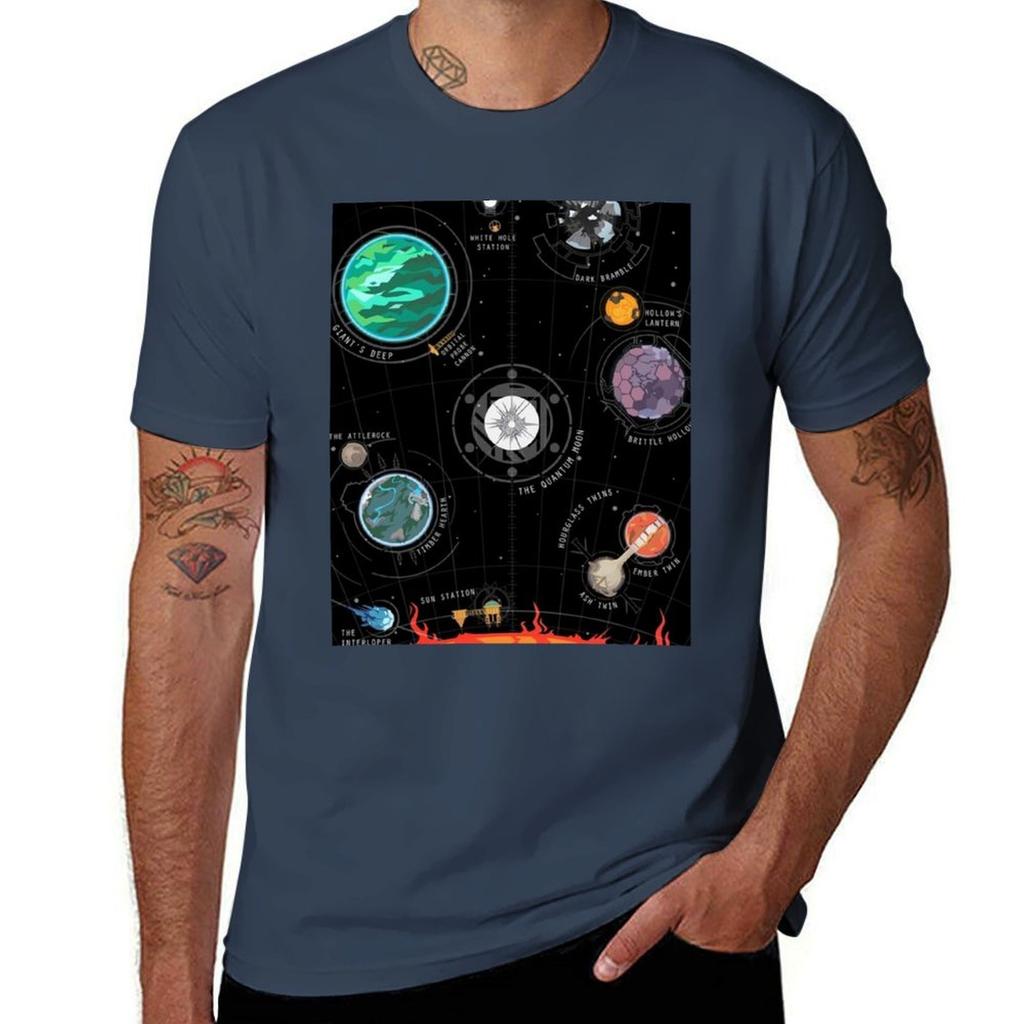 Outer Wilds System Graphic T-shirt Streetwear Nadruk Koszulka