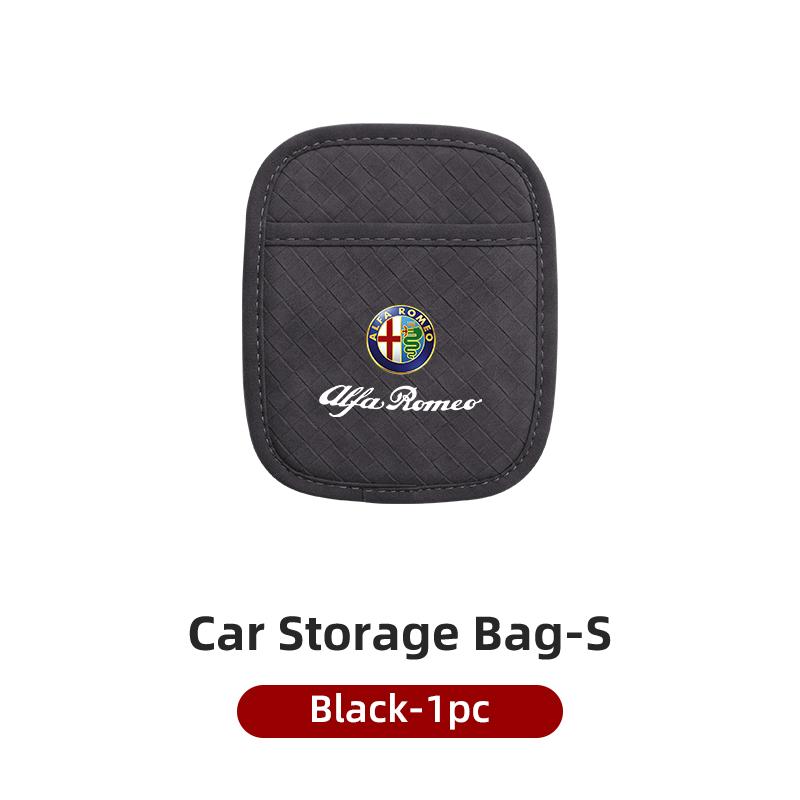 TKJLP1 Plaid Self-Adhesive Storage Hanging Bag For Alfa Romeo Giulietta 159 147 156 166 Mito Giulia GT Stelvio Tonale