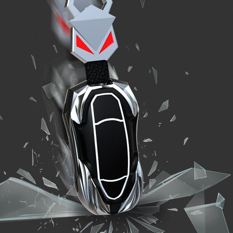 Zinklegierung Auto Smart Key Cover Hülle Schlüsselanhänger für Tesla Model X Model S Model 3 Model Y Schlüsselhülle Tasche Halter Schutz Zubehör