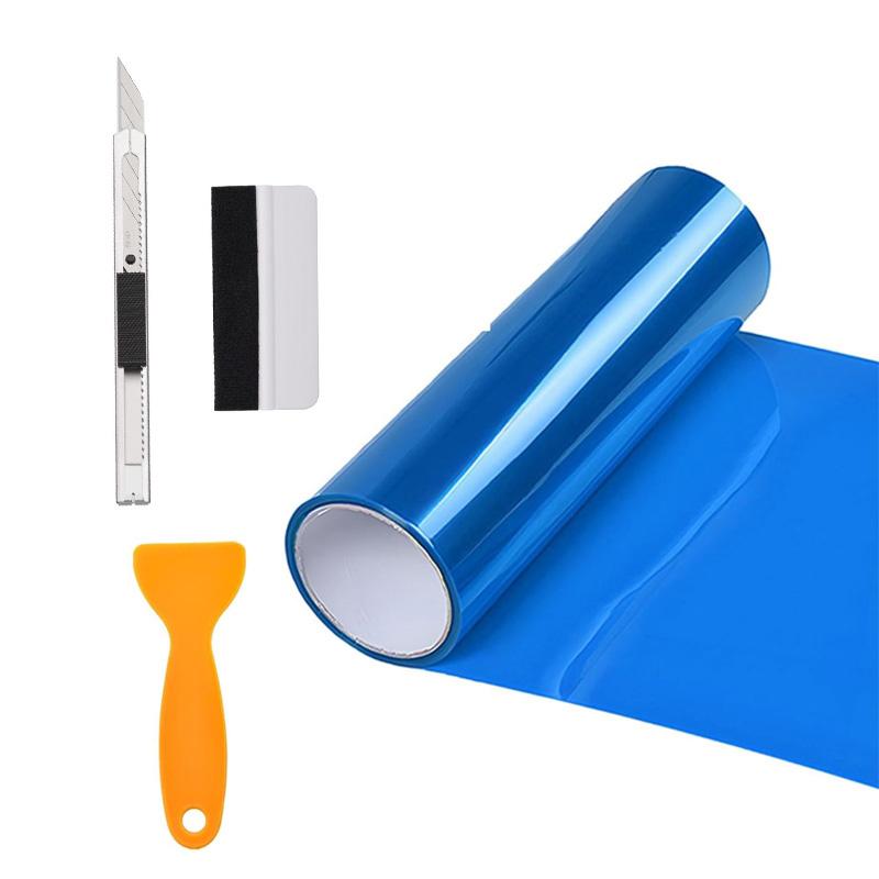 Auto-Scheinwerfer-Tönungsfolie Vinylfolienrolle Rücklicht-Wrap-Folie mit Rakel & Cutter Wasserdicht Selbstklebender Aufkleber 60cm/120cm