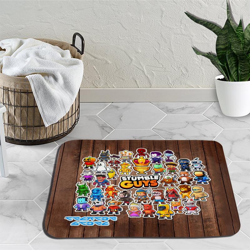 Stumble Guys Karikatür Halı Tökezlemek Oyunları Halı Yatak Odası Dekorasyon Yoga Mat Anime Açık Halı kaymaz Halı doğum günü hediyesi