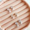 Women's Pearl Anniversary Petite Heart Earrings