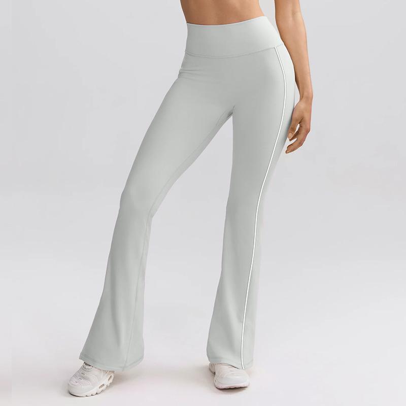 

Jiuyi High-Waist Flare Yoga Pants - Hip Lift, Slimming, Wide-Leg Design for Outdoor Sports Small