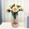 Artificial Dahlias Flower 20 Inch Long Stem Fake Silk Flower for Wedding Bouquets Fall Home Table Decor Floral Arrangements