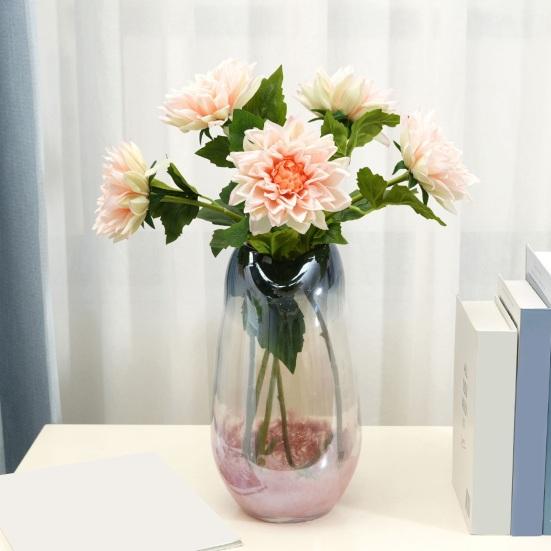 Artificial Dahlias Flower 20 Inch Long Stem Fake Silk Flower for Wedding Bouquets Fall Home Table Decor Floral Arrangements