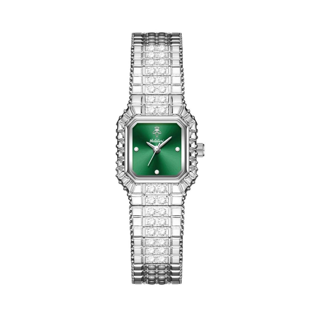 Women Dress Bracelet Watches Clock Relógio Fashion Rhinestone Square Small Dial Steel Band Ladies Watch Elegant