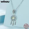 WOSTU 925 Sterling Silber Traumfänger Anhänger Charms Sonnenperlen für Damen Original Armband und Halskette Edler Schmuck