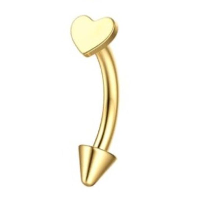 Drperfect 16G Rook Eyebrow Piercing Stainless Steel Helix Hoops Vertical Curved Barbell Daith Conch Septum Stud Jewelry