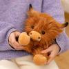 Highland Bull Plush Toy Soft Stuffed Animal Doll Gifts Prone Position Kawaii Cattle Hugging Pillow Sofa Cushion For Home Decors