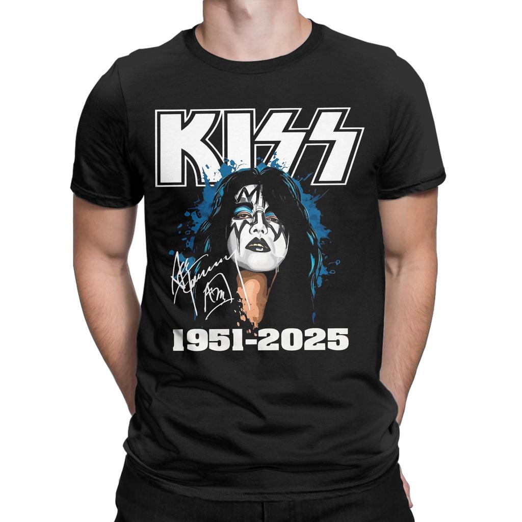 Men Women Graphic Printing Ace Frehley Spaceman Kiss Band  Tee T Shirt Pure Cotton  T-shirts Clothing