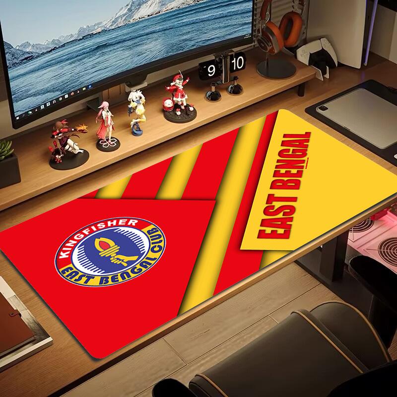 East Bengal FC Color Mouse Pad Large Gaming Table Cushion Non-slip Laptop Tablet Big Mousepad XXL Mat Mini PC Playmat With Lock Edge