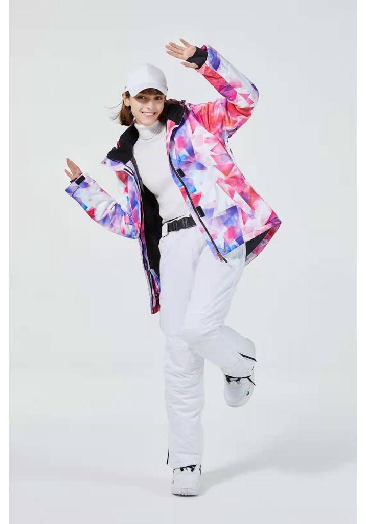 Women's Winter Ski Suit Set - Warm Snowboard Jacket and Pants