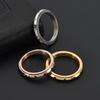 3MM Ultra Thin Rose Gold Titanium Steel Rotating Bamboo Knot Ring for Women Minimalist Jewelry Hypoallergenic Wedding Gift