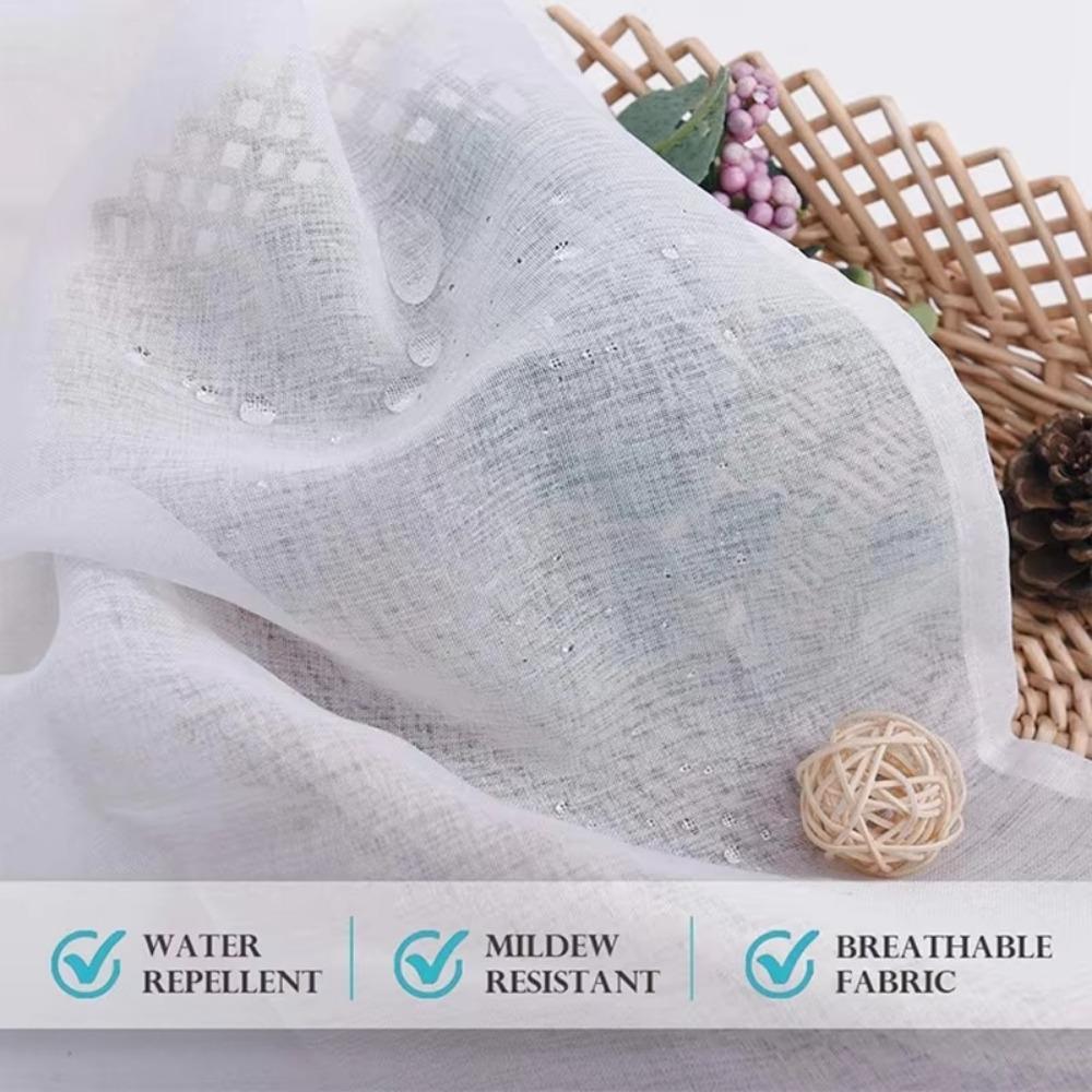 Waterproof Exterior Curtains Solid Color Gazebo Curtains Pergola Curtain  Porch Privacy Sunshade
