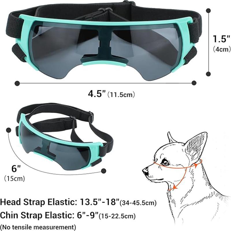 Dog Sunglasses Small Breed Dog Goggles for Small Dogs Windproof Anti-UV Glasses for Dogs Outdoor Eye Protection
