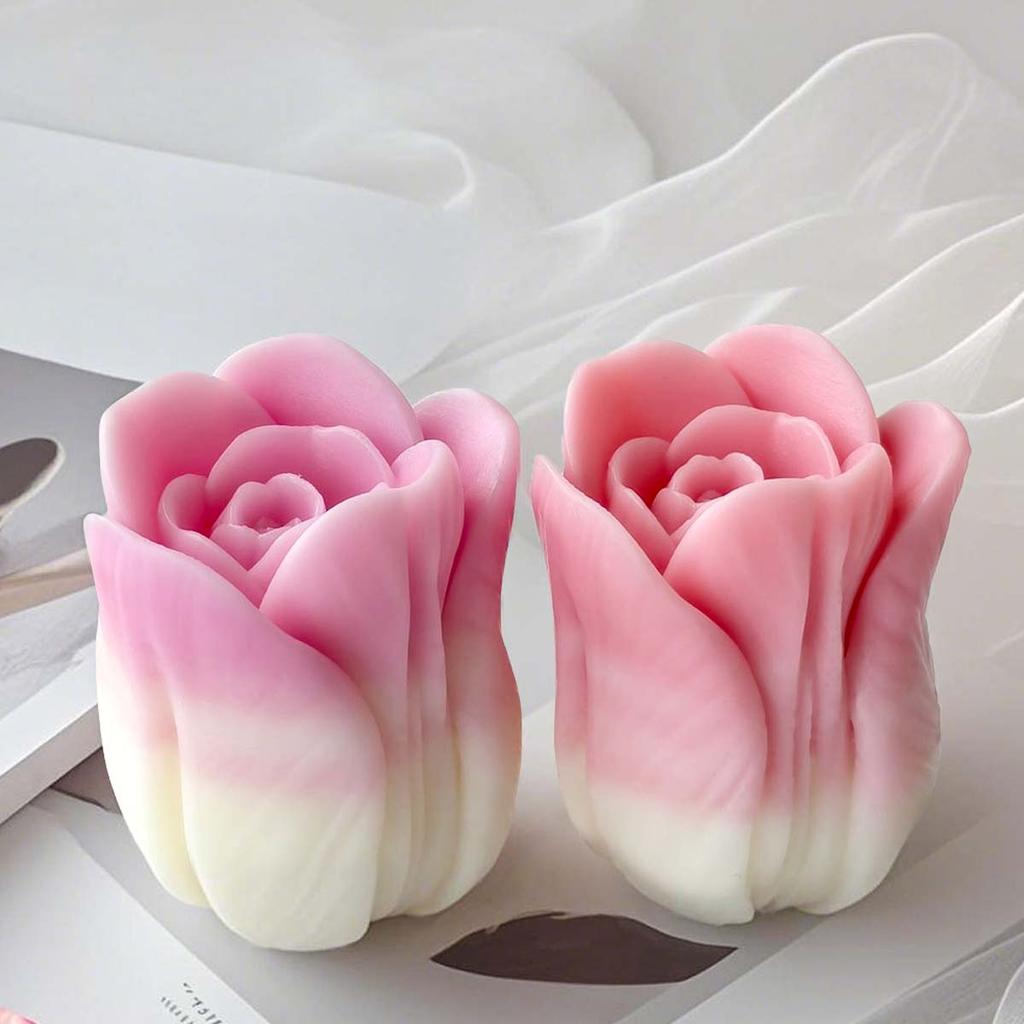 3D Tulip Silicone Candle Mold DIY Handmade Flower Aromath Soap Candles Casting Molds Plaster Resin Craft Gifts Making Supplies