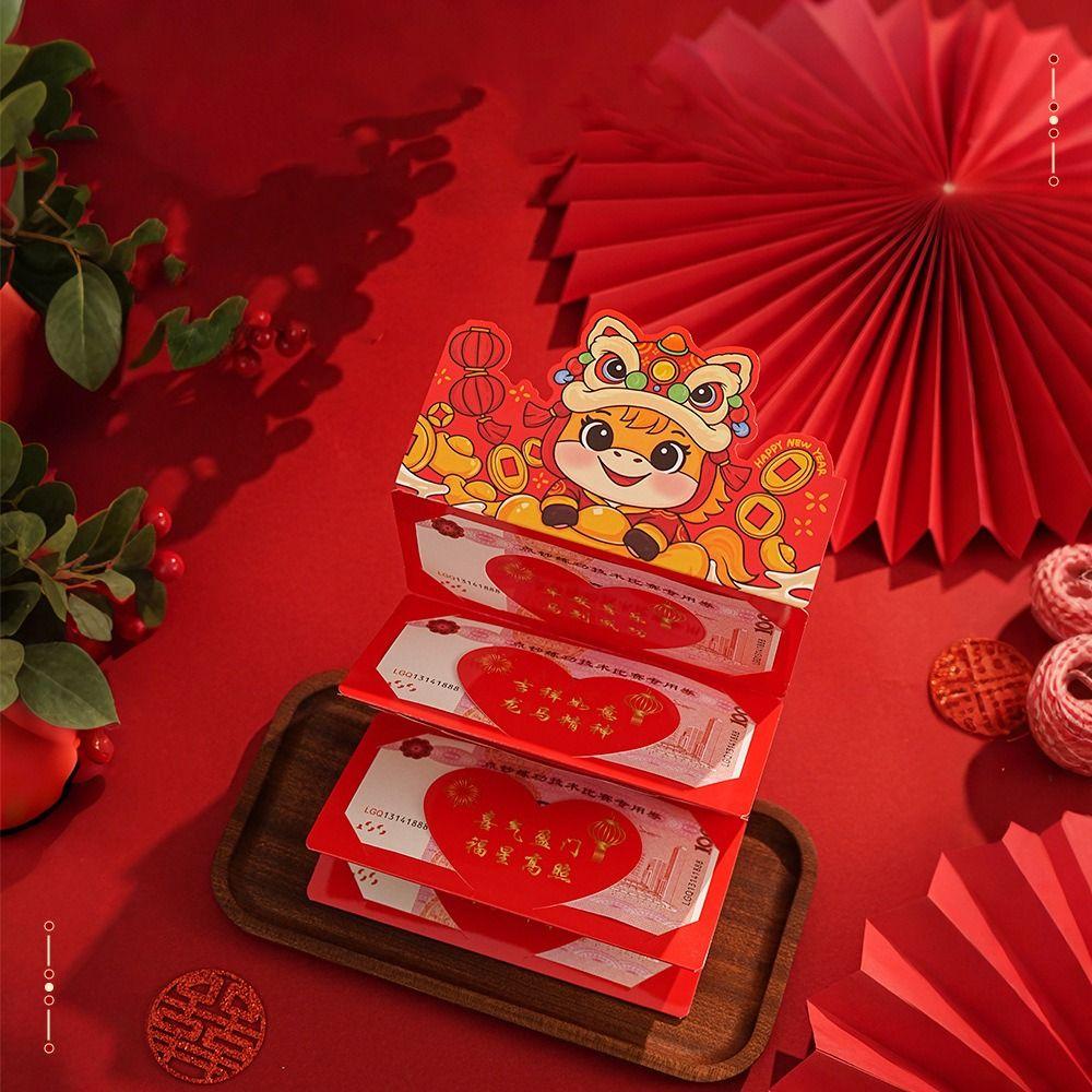 Chinese Style Lucky Red Envelopes Folding Cash Envelopes Money Envelopes  New Year Celebration