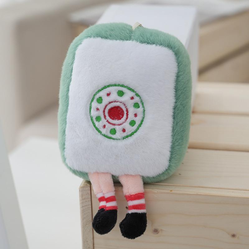 Очаровательный плюшевый брелок Маджонг Милая мультяшная подвеска для сумки Кукла One Circle