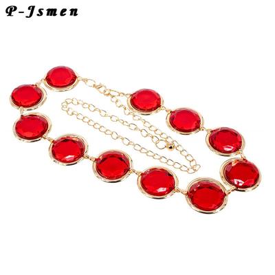 P-jsmen Anime Teen Titans Superhero Raven Cosplay Waist Belt Stone Chain Halloween Costume Waist Chain Accessories Women Gifts