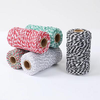 Handmade Colourful Wrapping String Rope Gift Box Packaging 100M Box Packaging Rope DIY Cotton Cords Rop Christmas