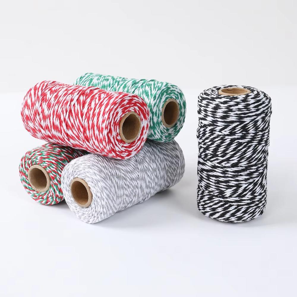 New Colourful Wrapping String Rope 100M Gift Box Packaging Box Packaging Rope DIY Cotton Cords Rop Christmas