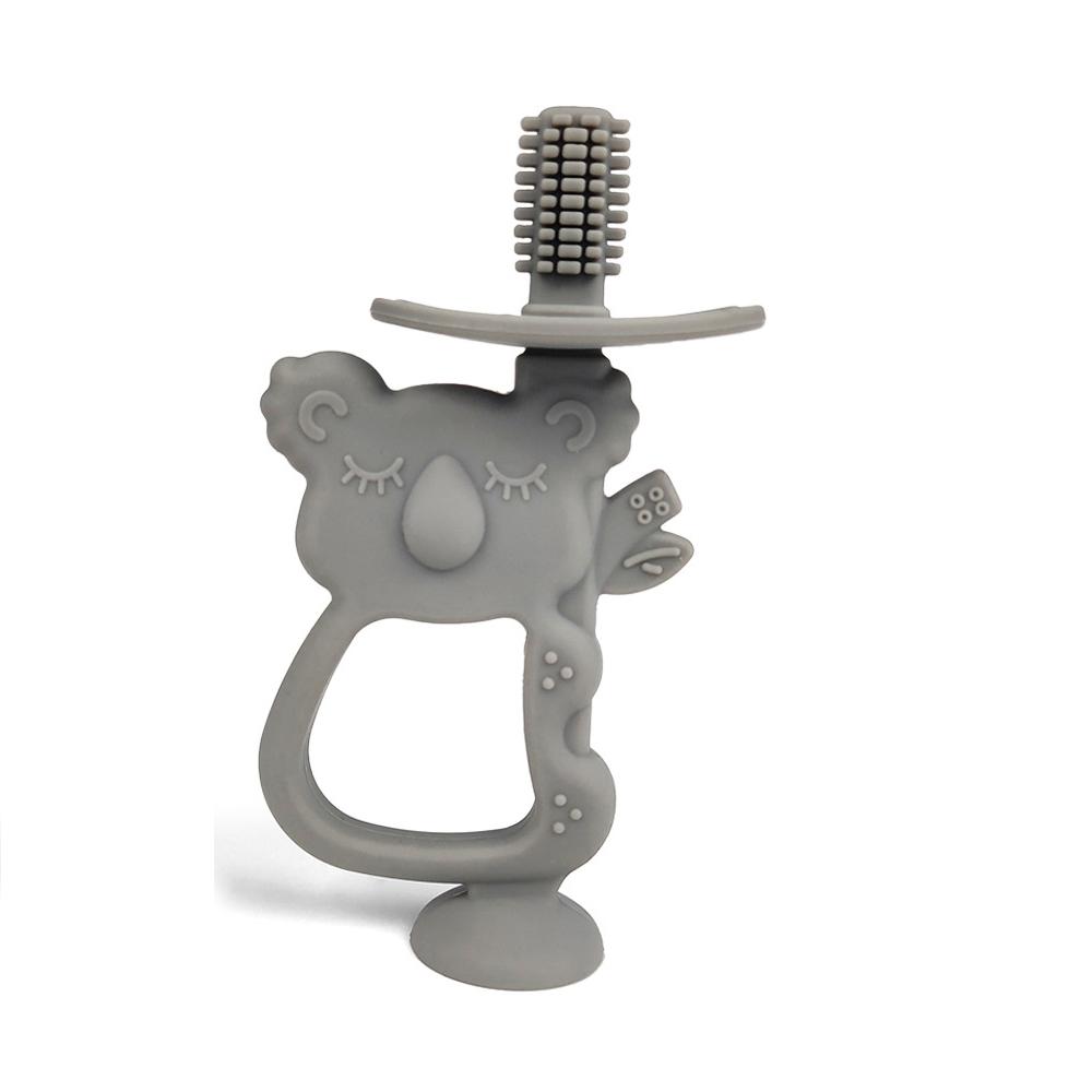 1pcs Baby Silicone Training Toothbrush BPA Free Animal Koala Safe Toddle Teether Chew Toys Teething Ring Infant Baby Accessorie