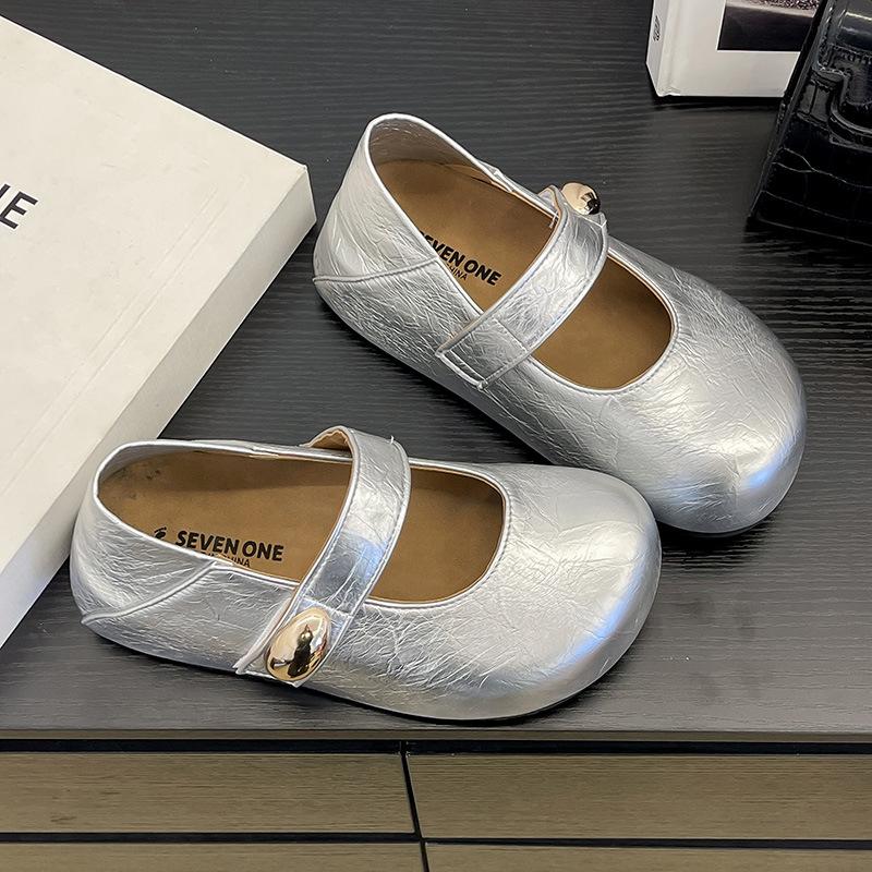Xiaoxiangfeng single shoes 2025 new Doudou shoes soft-soled single shoes Mary Jane shoes lightweight and breathable grandma shoes small leather shoes