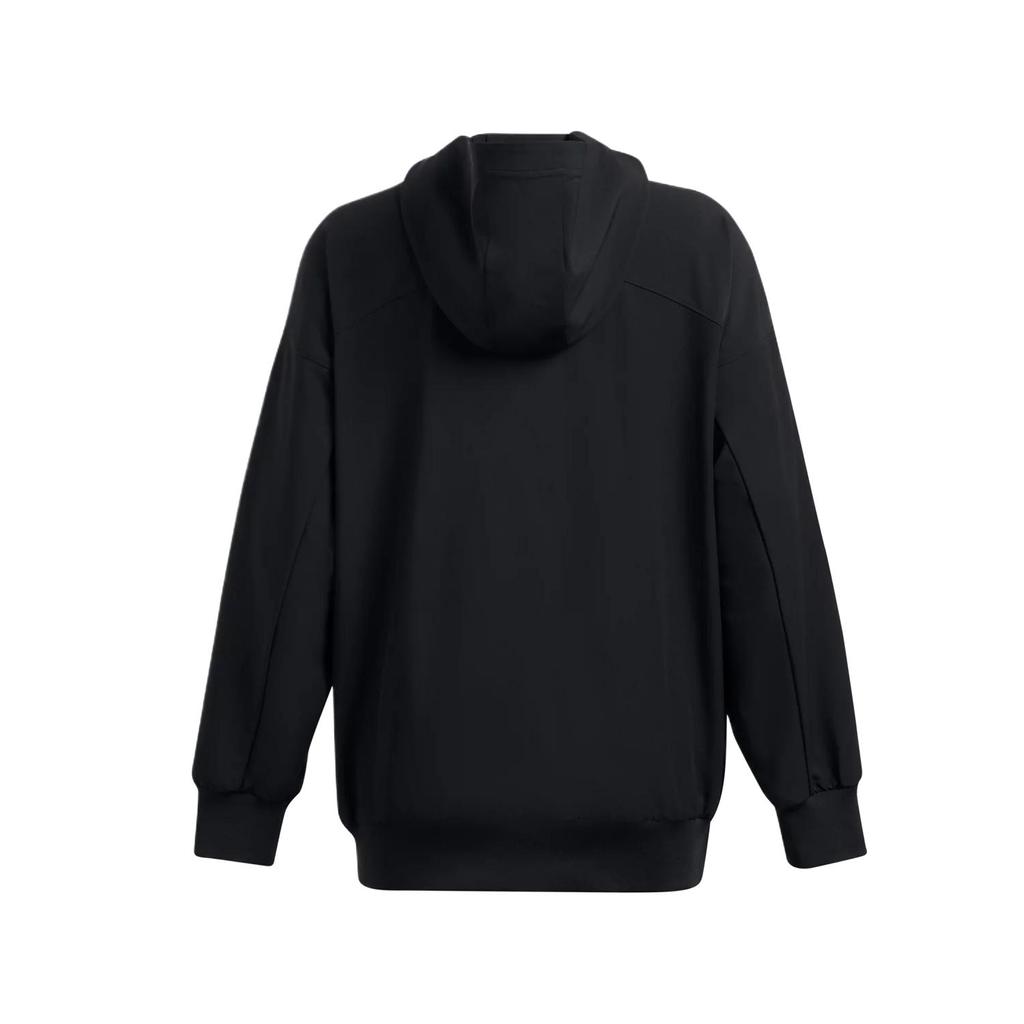 Under Armour Unstoppable Solid Color Loose Fit Hoodie Jacket Women Jackets Black 1386477-001
