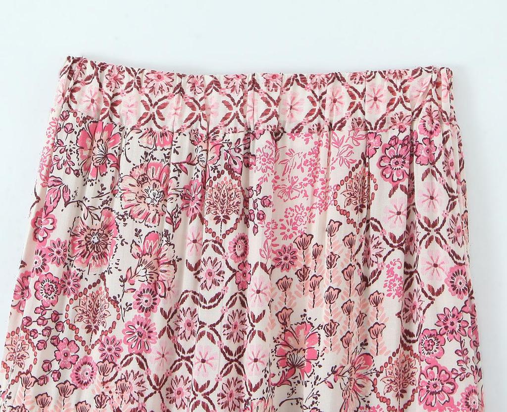 Spring 2025 Women's European & American Style Long Dress with Versatile Print