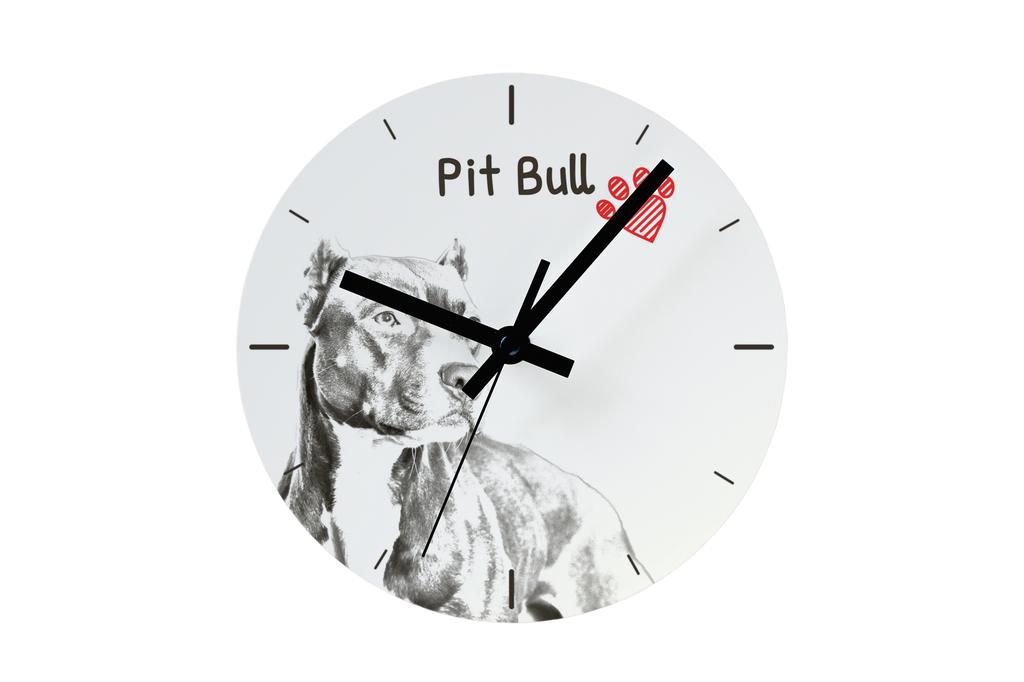 Pit Bull, American Pit Bull Terrier, Pitbull – Wall clock with a dog, shelf clock with a print | Art-Dog