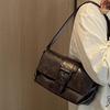 High-end Underarm Small Square Bag Retro Trendy Baguette Bag Niche Design, Single-shoulder Crossbody Bag