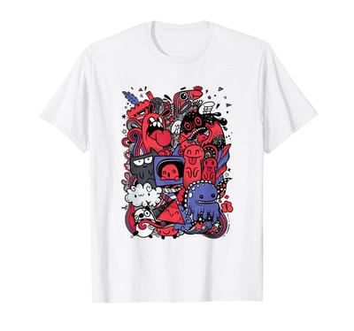 Abstract Grunge Urban Pattern Monster Character Gift T-Shirt