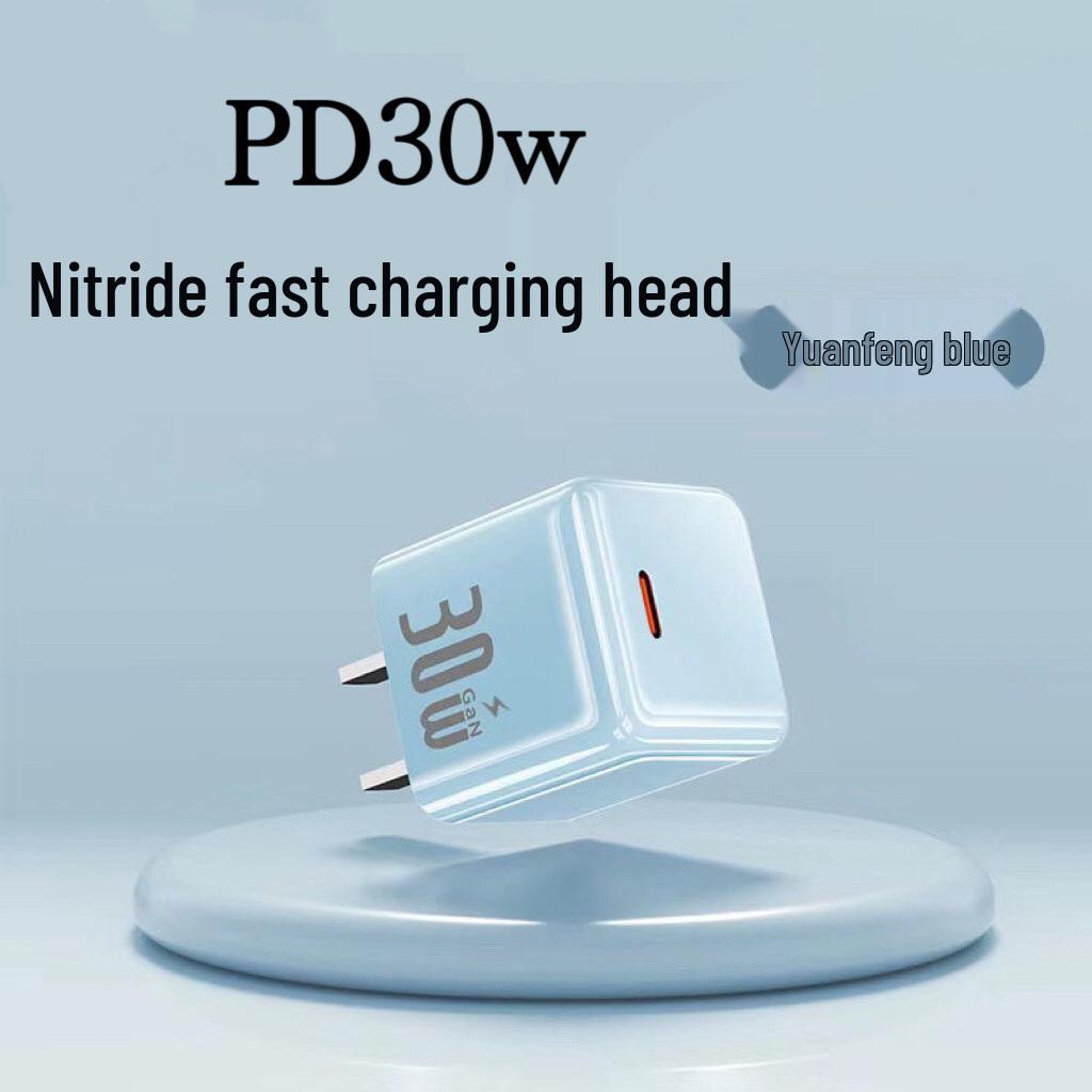 PD 30W Transparent GaN Charger for Apple 8-17 Phones - Fast Charging