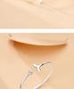 S925 Sterling Silver Fishtail Ring: Cute, Simple, Thin Band, Adjustable Index Finger Ring for Women
