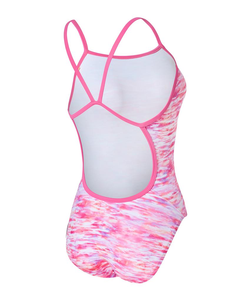 Laelliseupocheu [Rsla473 Pnk] Sunset Peach Strap Uv Back Swimsuit Pink