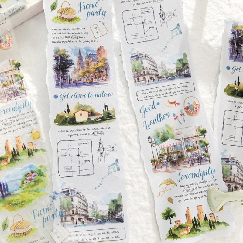 Aesthetic Decorative Tape 6mmX2M Clear PET Tape Scrapbooking Tape for Scrapbooking Journal Photo Album and Wrapping