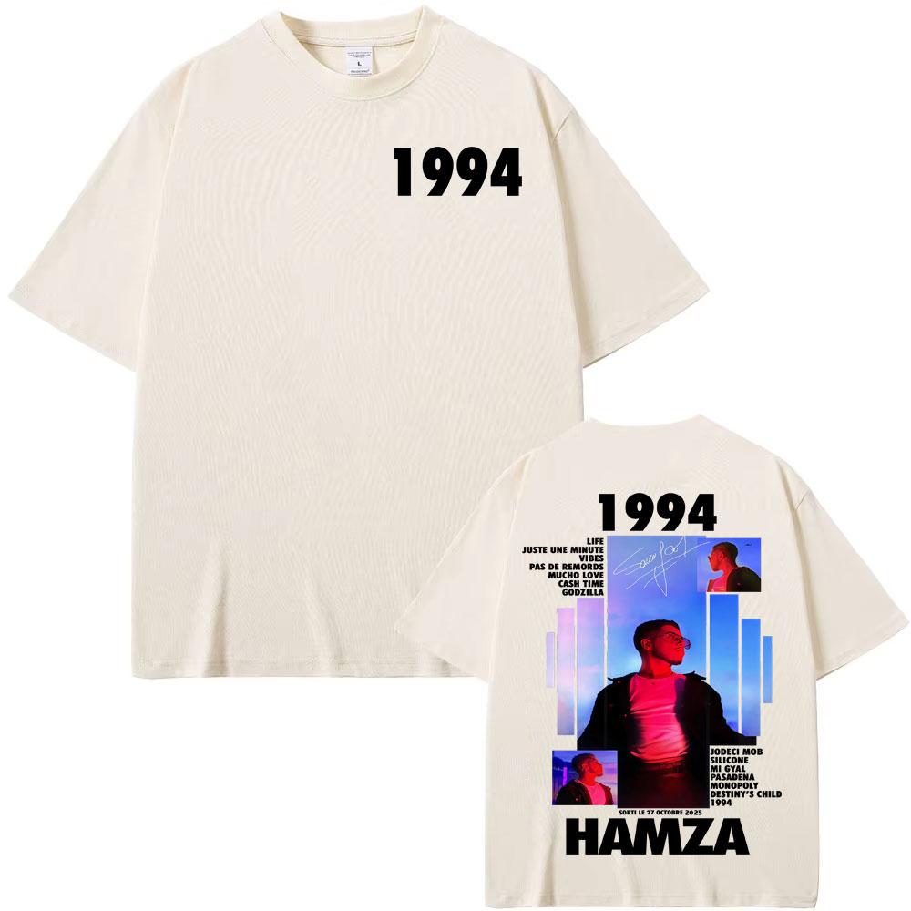 

Rapper 1994 Hamza Album Tour 2025 Men s Graphic T-Shirt Oversized Gothic T-Shirt Crew Neck Vintage Unisex Casual Cotton T-Shirt. 4XL