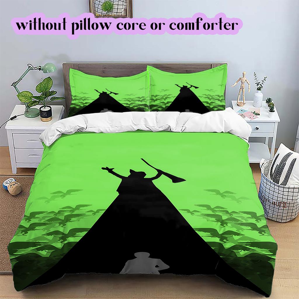The Wicked Witch  Alice Pattern Bedding Quilt Set Quilt Cover Pillowcase Home Decoration Birthday Gift (1 * duvet cover + 2 * pillowcase, without core